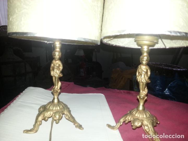Antig&uuml;edades: LAMPARAS DE MESILLA CON ANGELITOS - Foto 1