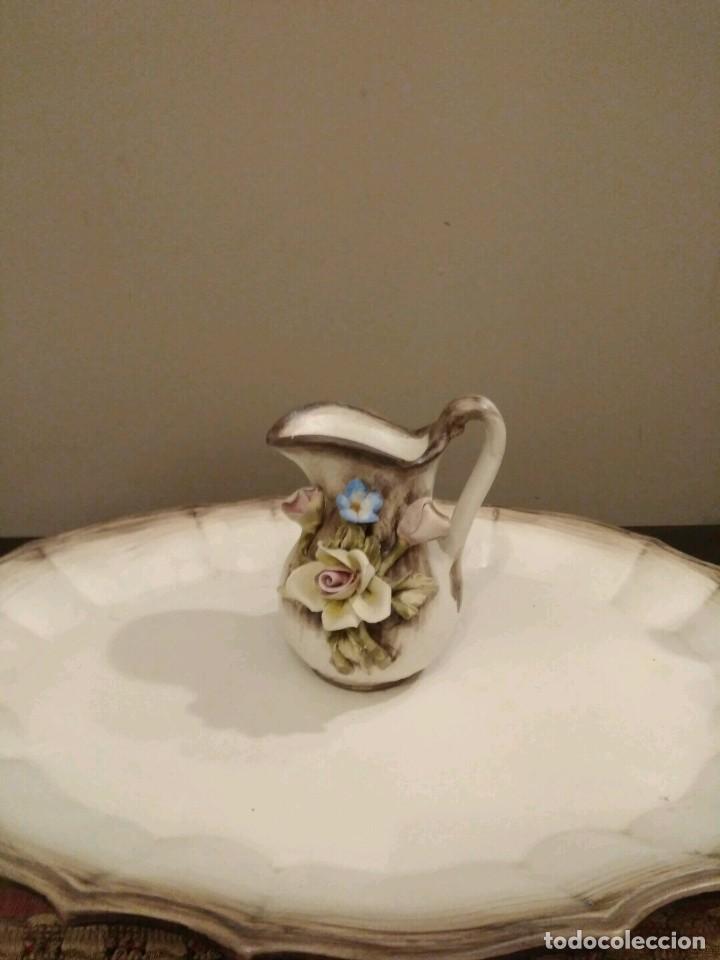 Antig&uuml;edades: JUEGO DE CAF&Eacute; ESTILO CAPODIMONTE CON BANDEJA. - Foto 6