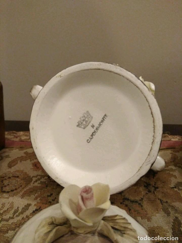 Antig&uuml;edades: JUEGO DE CAF&Eacute; ESTILO CAPODIMONTE CON BANDEJA. - Foto 9