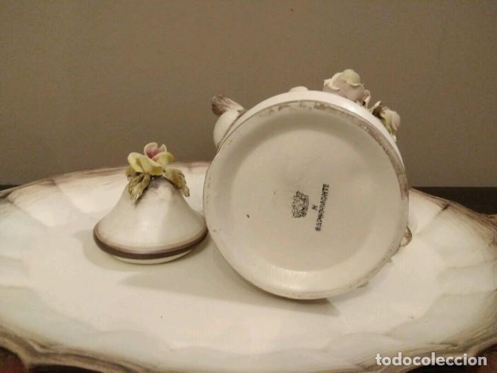 Antig&uuml;edades: JUEGO DE CAF&Eacute; ESTILO CAPODIMONTE CON BANDEJA. - Foto 10
