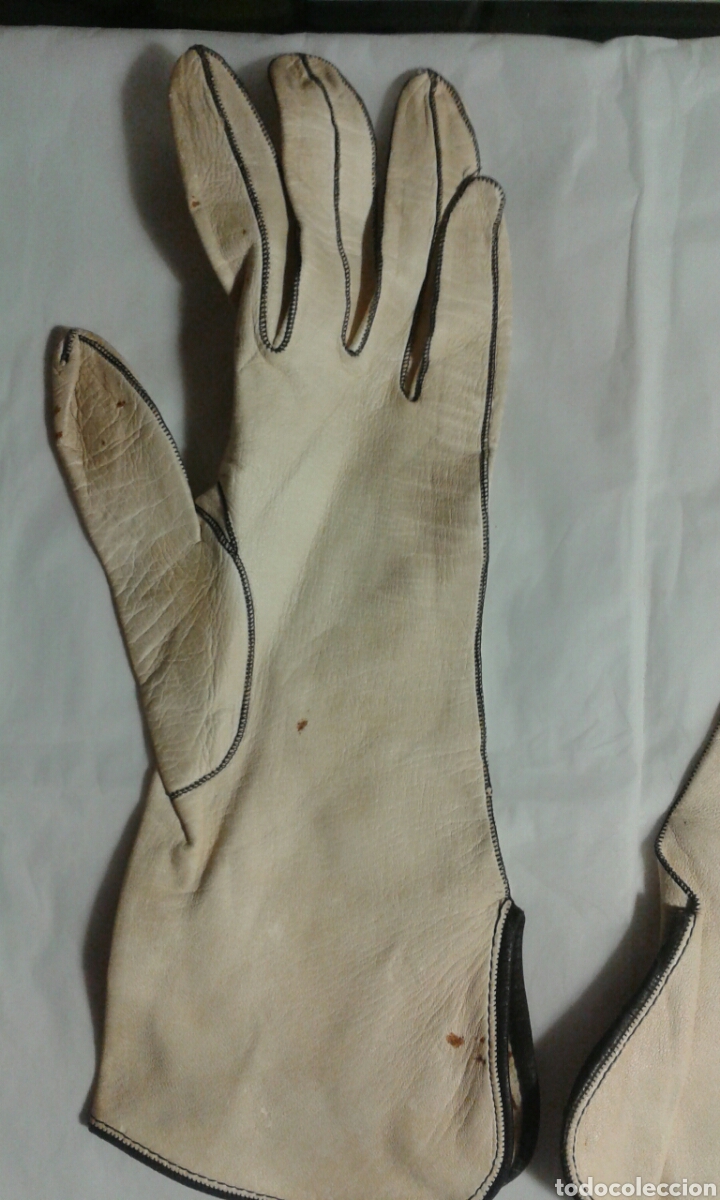 Antig&uuml;edades: Guantes de piel de cabritillo para restaurar - Foto 1