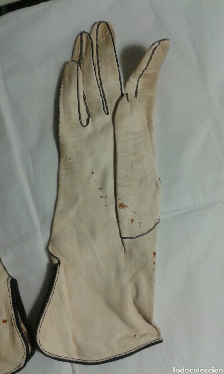 Antig&uuml;edades: Guantes de piel de cabritillo para restaurar - Foto 6
