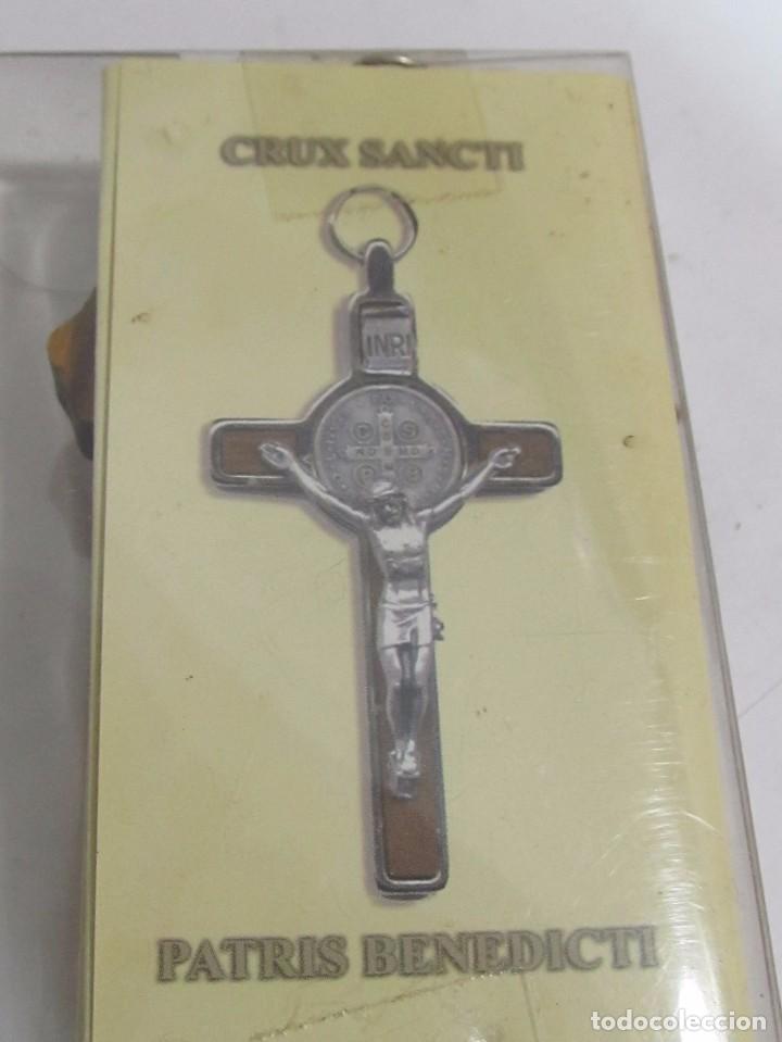 Antig&uuml;edades: CRUZ DE MADERA CON CRISTO PLATEADO - Foto 5