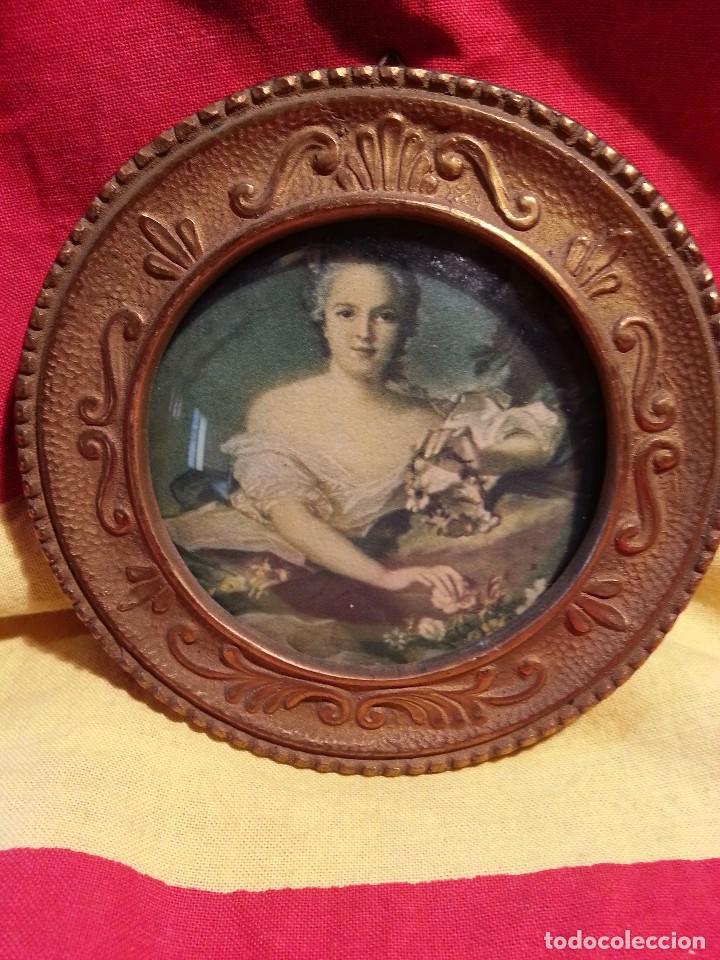 Antig&uuml;edades: CUADRO PEQUE&Ntilde;O - FLORA - LUIS XV . - Foto 1