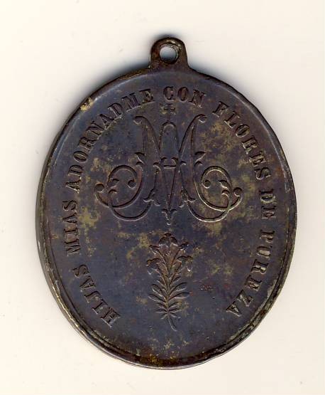 Antig&uuml;edades: GRAN MEDALLA DE LA INMACULADA CONCEPCI&Oacute;N.- 35x 30mm. - Foto 2