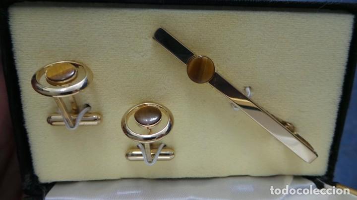 Antig&uuml;edades: CONJUNTO DE GEMELOS Y CLIP DE CORBATA ANSON RETRO VINTAGE, - Foto 10