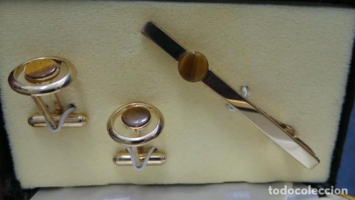 Antig&uuml;edades: CONJUNTO DE GEMELOS Y CLIP DE CORBATA ANSON RETRO VINTAGE, - Foto 11