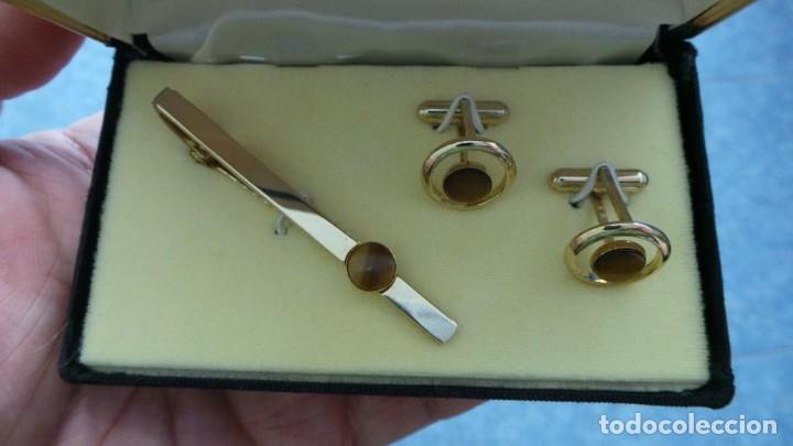 Antig&uuml;edades: CONJUNTO DE GEMELOS Y CLIP DE CORBATA ANSON RETRO VINTAGE, - Foto 14