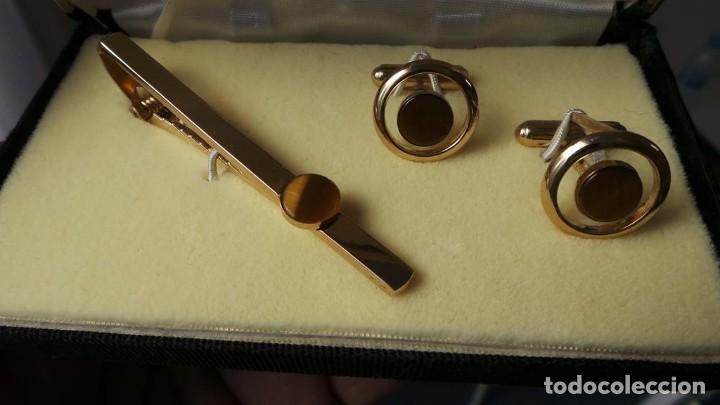 Antig&uuml;edades: CONJUNTO DE GEMELOS Y CLIP DE CORBATA ANSON RETRO VINTAGE, - Foto 15