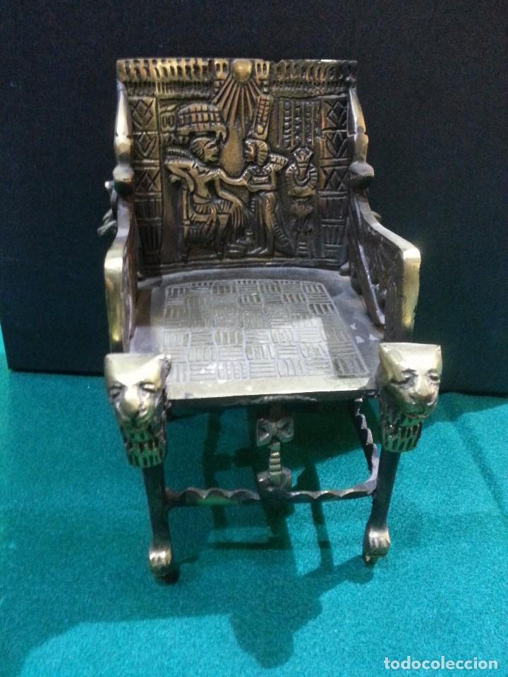 Antig&uuml;edades: SILLA EGIPCIA BRONCE - Foto 3
