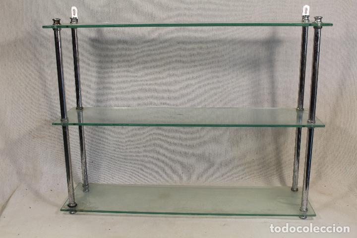 Antig&uuml;edades: repisa en metal y cristal - Foto 2