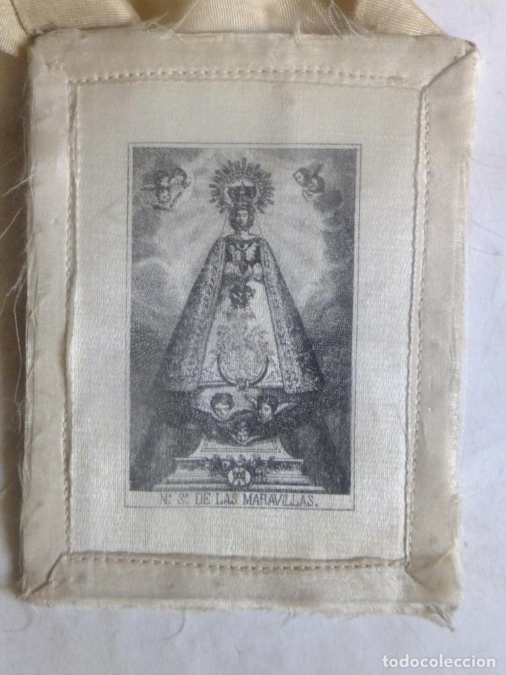 Antig&uuml;edades: Escapulario Virgen de Las Maravilla . Madrid - Foto 2