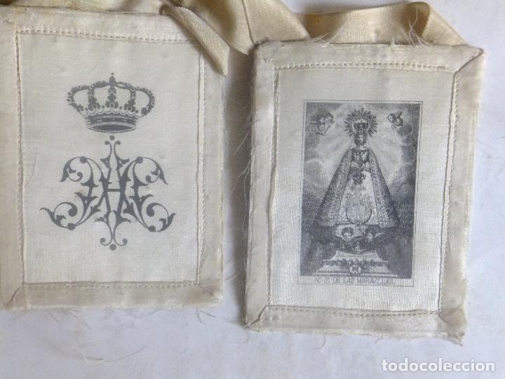 Antig&uuml;edades: Escapulario Virgen de Las Maravilla . Madrid - Foto 3
