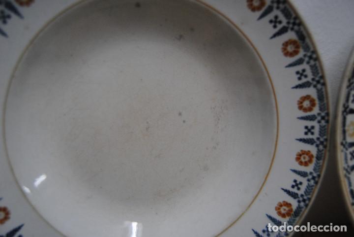 Antig&uuml;edades: PLATOS DE LOZA FRANCESA ST. AMAND - Foto 3