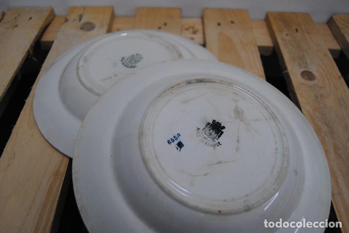 Antig&uuml;edades: PLATOS DE LOZA FRANCESA ST. AMAND - Foto 4