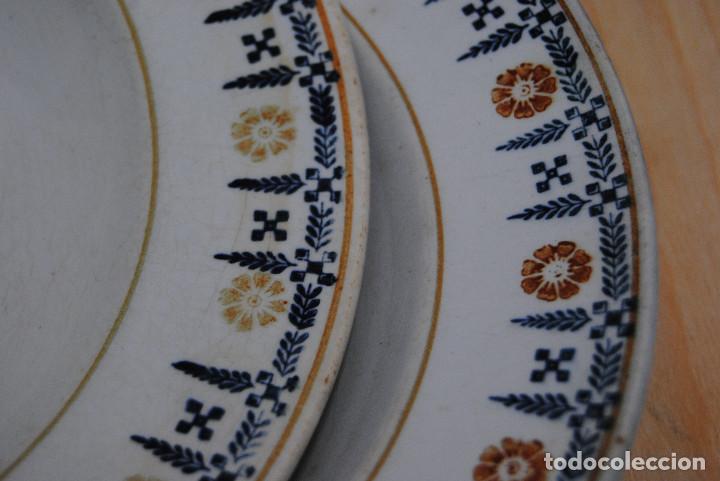 Antig&uuml;edades: PLATOS DE LOZA FRANCESA ST. AMAND - Foto 6