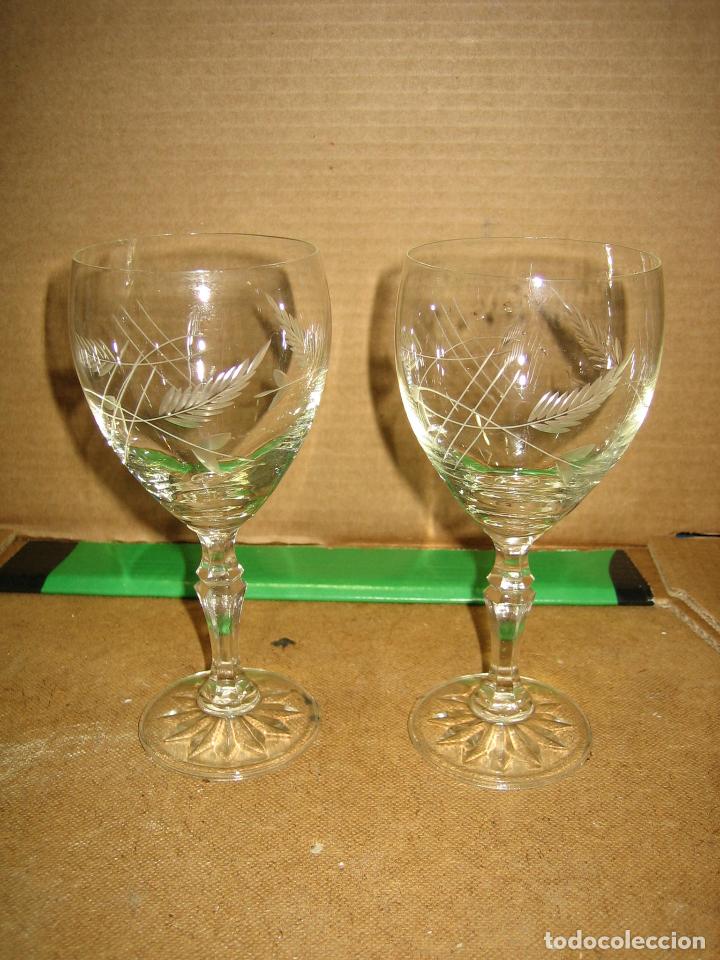 Antig&uuml;edades: Copas de cristal tallado - Foto 1