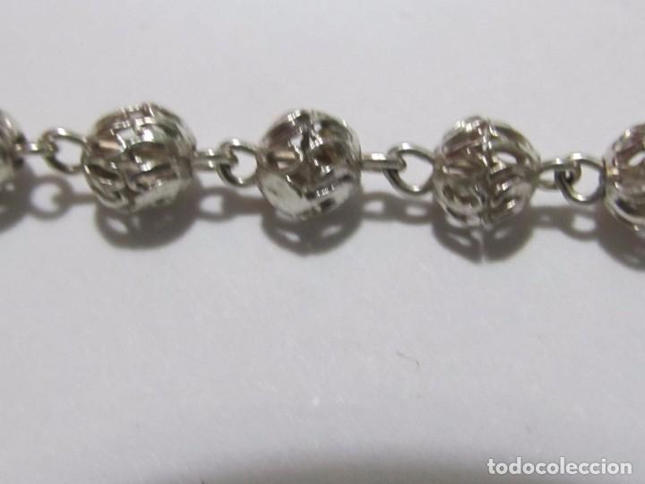 Antig&uuml;edades: ROSARIO DE PLATA DE 50 cm. - Foto 4