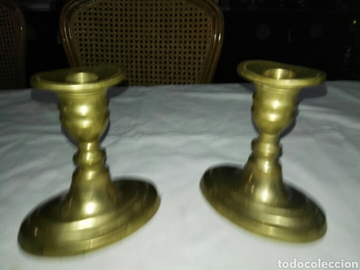 Antig&uuml;edades: Antiguos Candelabros bronce - Foto 1