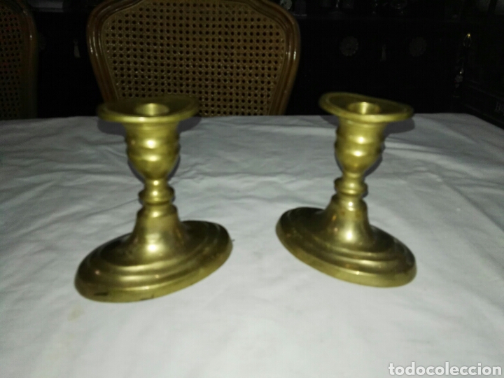 Antig&uuml;edades: Antiguos Candelabros bronce - Foto 2