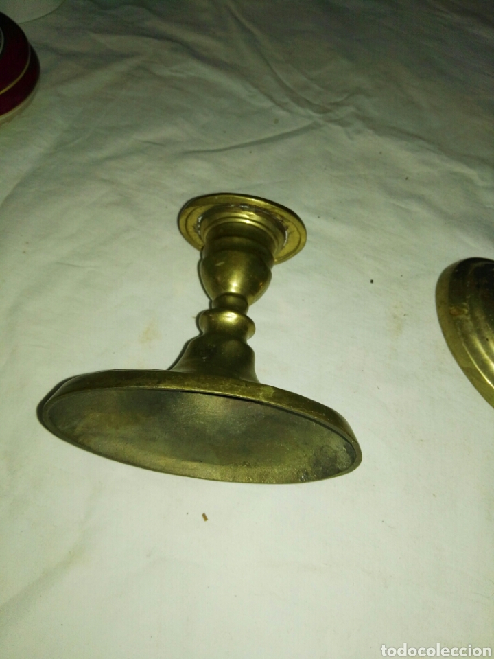 Antig&uuml;edades: Antiguos Candelabros bronce - Foto 4