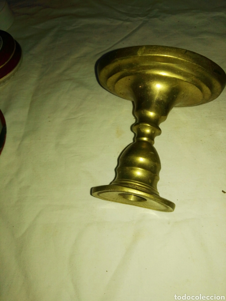 Antig&uuml;edades: Antiguos Candelabros bronce - Foto 5