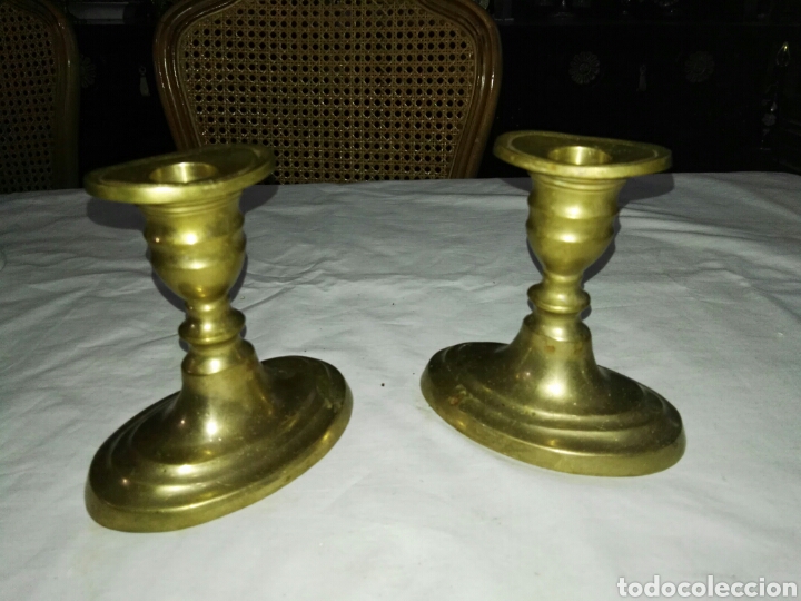 Antig&uuml;edades: Antiguos Candelabros bronce - Foto 6