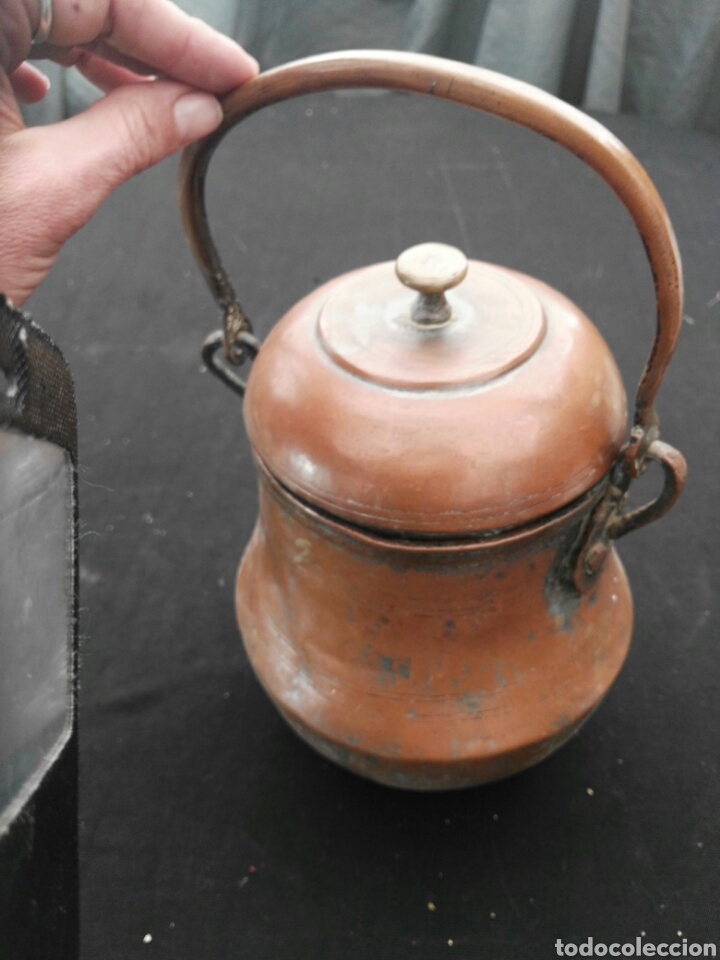 Antig&uuml;edades: Antigua olla con tapa y asa - Foto 5