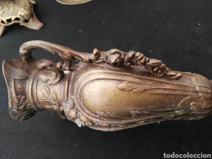 Antig&uuml;edades: Antiguo jarron con querubin s XIX - Foto 7