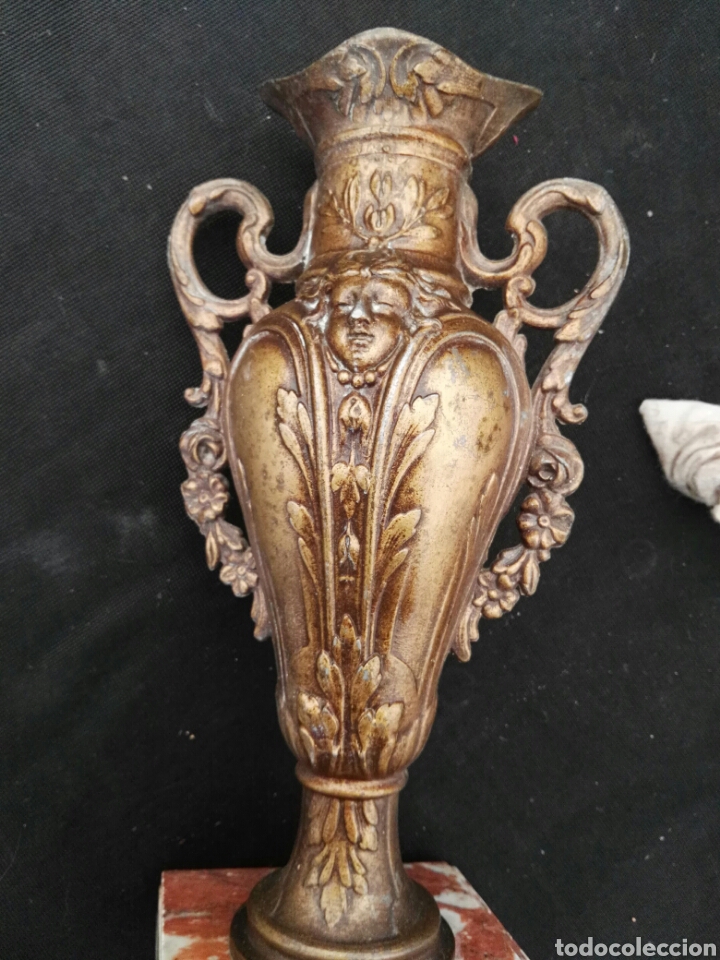 Antig&uuml;edades: Antiguo jarron con querubin s XIX - Foto 8