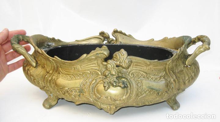 Antig&uuml;edades: ESPECTACULAR CENTRO DE MESA ANTIGUO ORIGINAL FORMA ISABELINA EN BRONCE - Foto 1
