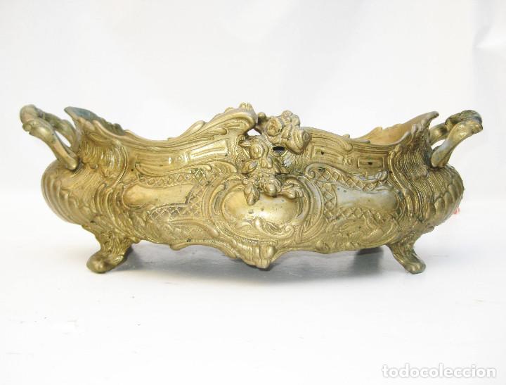 Antig&uuml;edades: ESPECTACULAR CENTRO DE MESA ANTIGUO ORIGINAL FORMA ISABELINA EN BRONCE - Foto 3