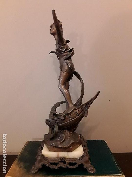 Antig&uuml;edades: FIGURA ALEGORIA AL COMERCIO Y A LA NAVEGACION - Foto 3