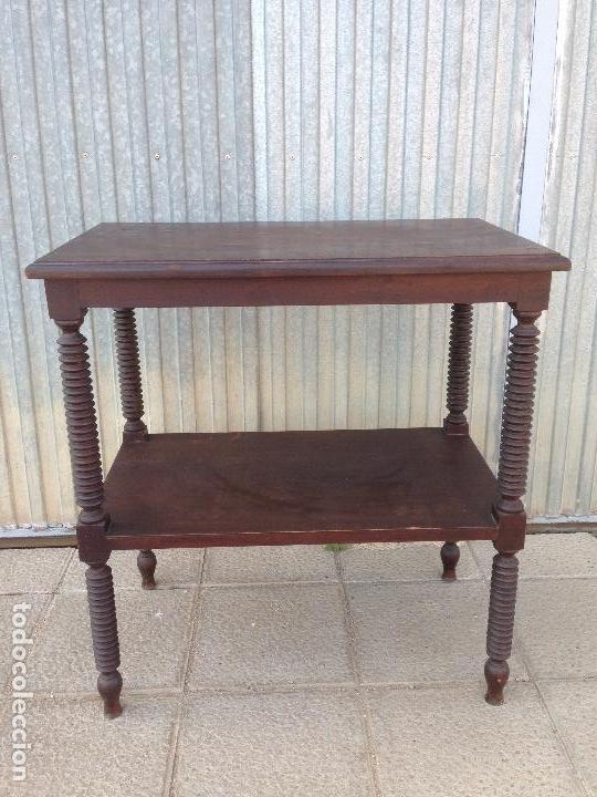 Antig&uuml;edades: Mesa antigua madera torneada - Foto 1
