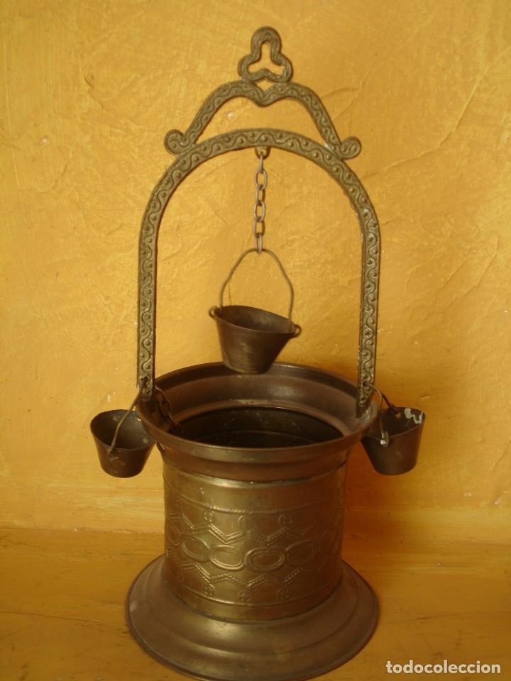 Antig&uuml;edades: POZO EN METAL ES MUY ANTIGUO 30 CM