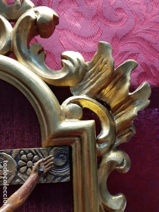 Antig&uuml;edades: RETABLO CORNUCOPIA CON CRUCIFICADO EN TALLA DE MADERA - Foto 7
