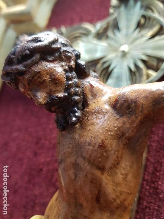 Antig&uuml;edades: RETABLO CORNUCOPIA CON CRUCIFICADO EN TALLA DE MADERA - Foto 11