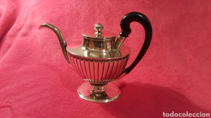 Antig&uuml;edades: CAFETERA-TETERA ANTIGUA DE PLATA - Foto 2