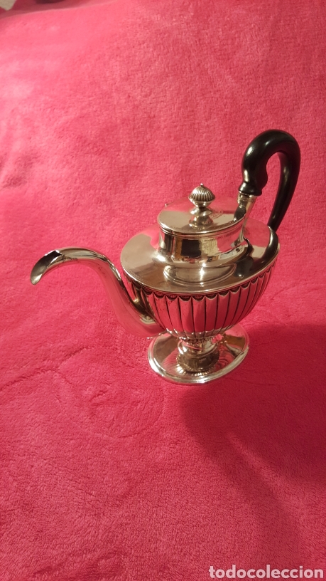 Antig&uuml;edades: CAFETERA-TETERA ANTIGUA DE PLATA - Foto 4