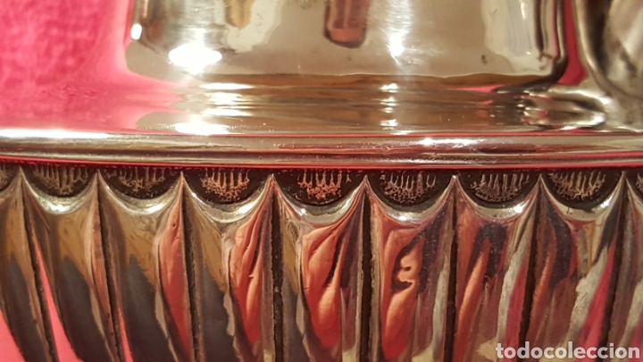 Antig&uuml;edades: CAFETERA-TETERA ANTIGUA DE PLATA - Foto 9