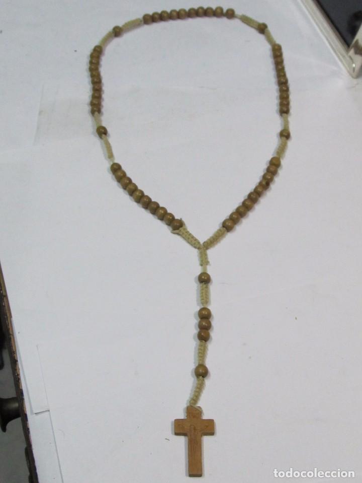 Antig&uuml;edades: ROSARIO DE MADERA DE 60 CM. - Foto 1
