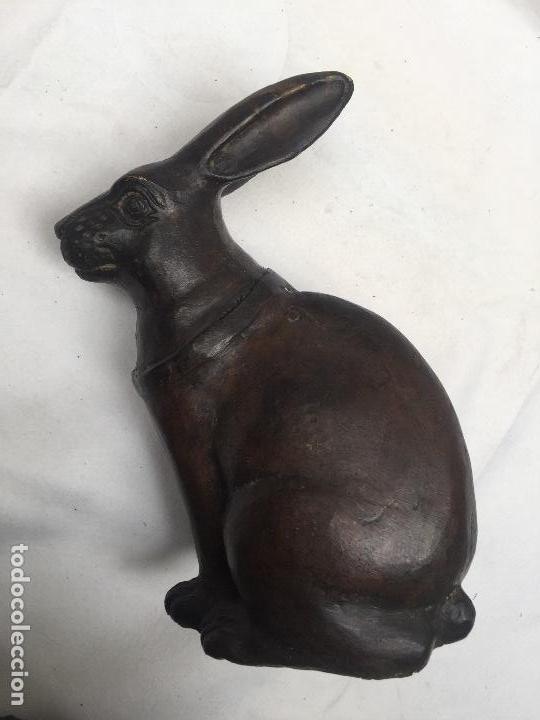 Antig&uuml;edades: LIEBRE DE BRONCE PATINADO , 1940 - Foto 2