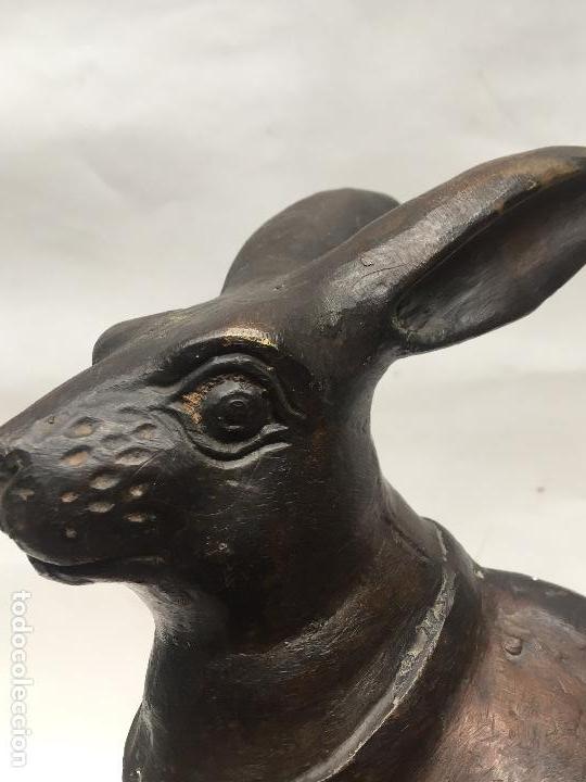 Antig&uuml;edades: LIEBRE DE BRONCE PATINADO , 1940 - Foto 5