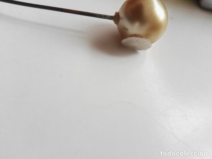 Antig&uuml;edades: Aguja corbata antigua con perla en la punta - Foto 3