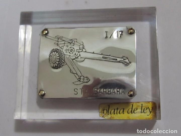 Antig&uuml;edades: PLACA DE PLATA DE SANTA B&Aacute;RBARA - Foto 1