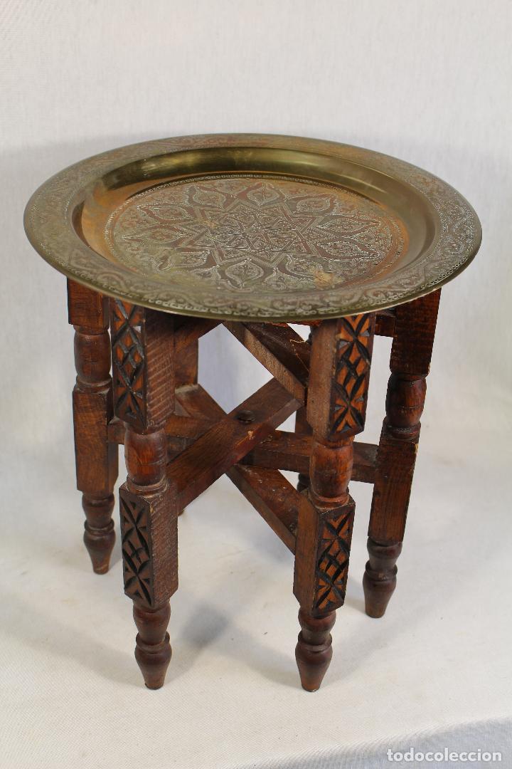Antig&uuml;edades: mesa plegable de t&eacute; arabe - Foto 1