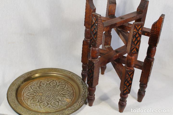 Antig&uuml;edades: mesa plegable de t&eacute; arabe - Foto 2