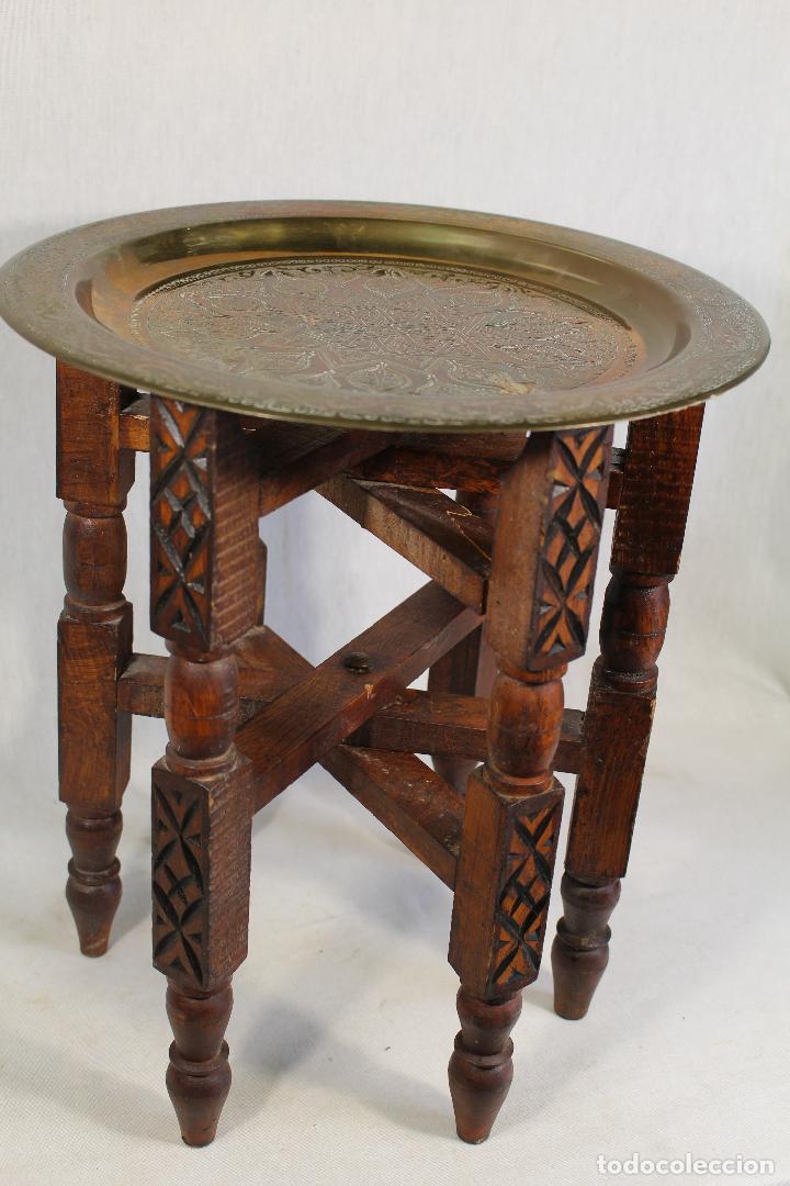 Antig&uuml;edades: mesa plegable de t&eacute; arabe - Foto 9
