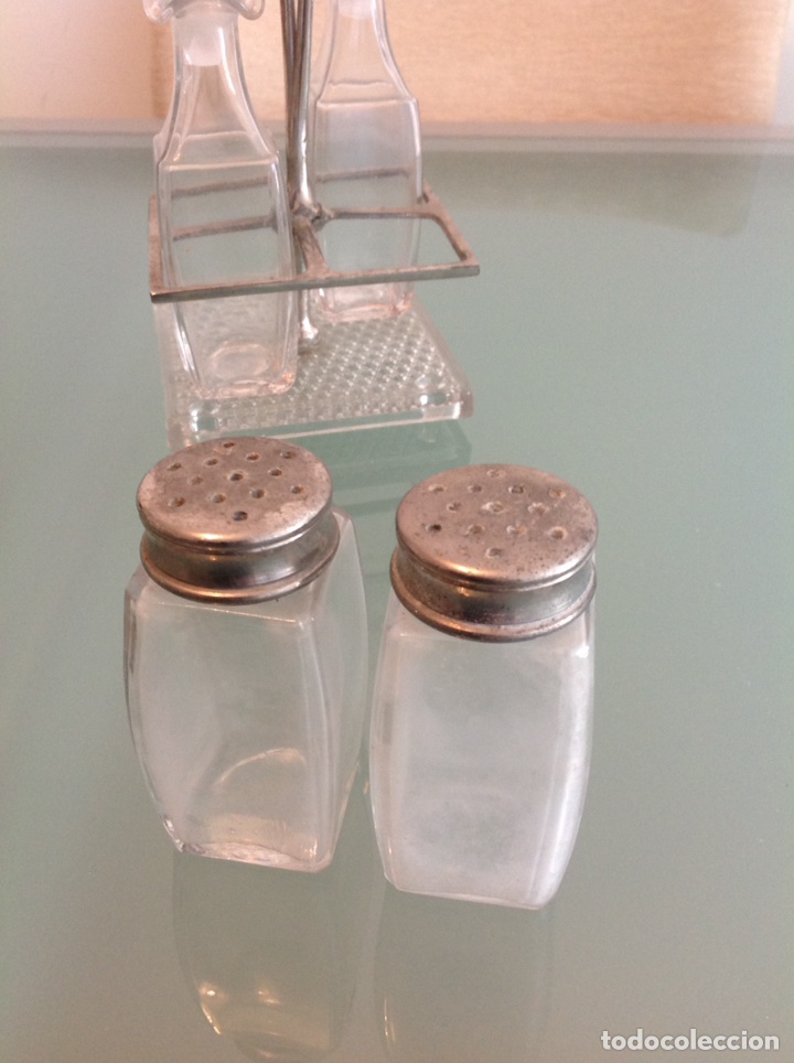 Antig&uuml;edades: Antiguo juego de aceitera vinagrera - Foto 5