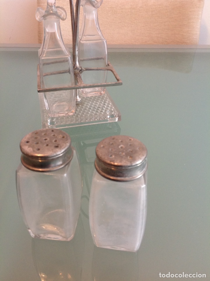 Antig&uuml;edades: Antiguo juego de aceitera vinagrera - Foto 6